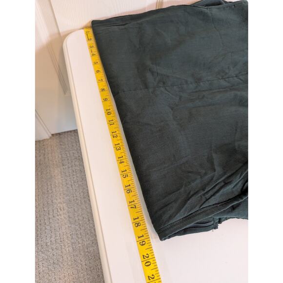 NWT Khara Kapas Pure Cotton Muslin Green Asymmetrical Hem Drape Dress Women Sz M - Picture 13 of 14